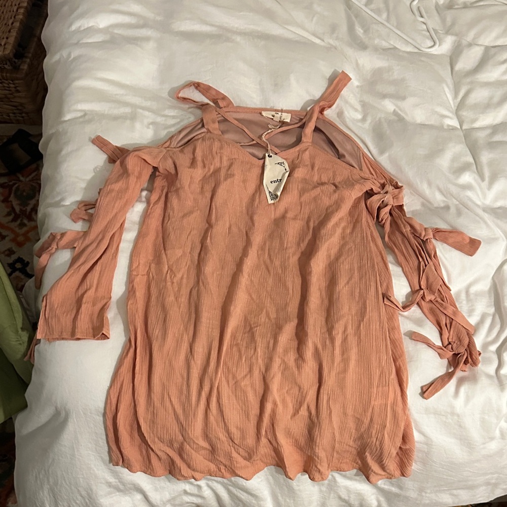 Entro Peach Long Sleeve Dress